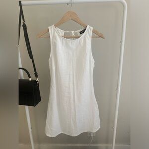 White MOTEL mock neck mini dress